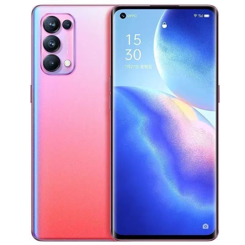 Refurbished Phone OPPO Reno5 Pro 13(8+5)GB RAM 90hz AMOLED Curved Screen 128GB Stoarge in-Display Fingerprint 48MP+32MP 4025 mAh 5G Snapdragon 765G OPPO Reno 3 Pro Smart