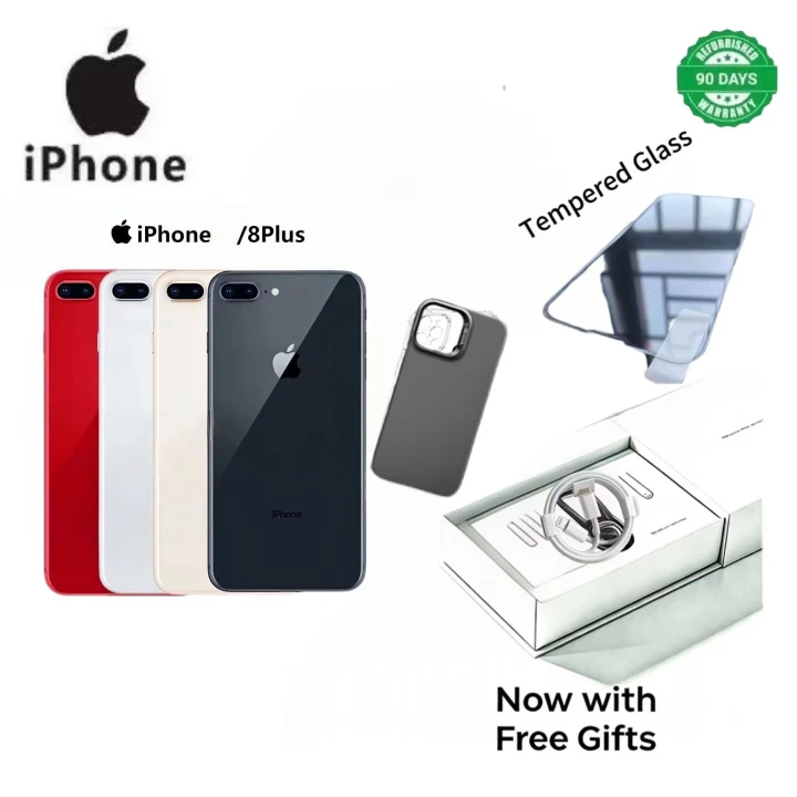 Refurbished iphone 8 plus 128GB 64GB/256GB+3GB 12MP+7MP 5.5 inch with fingerprint iphone8 plus unlocked    Unlock the mobile phone - worldwide use