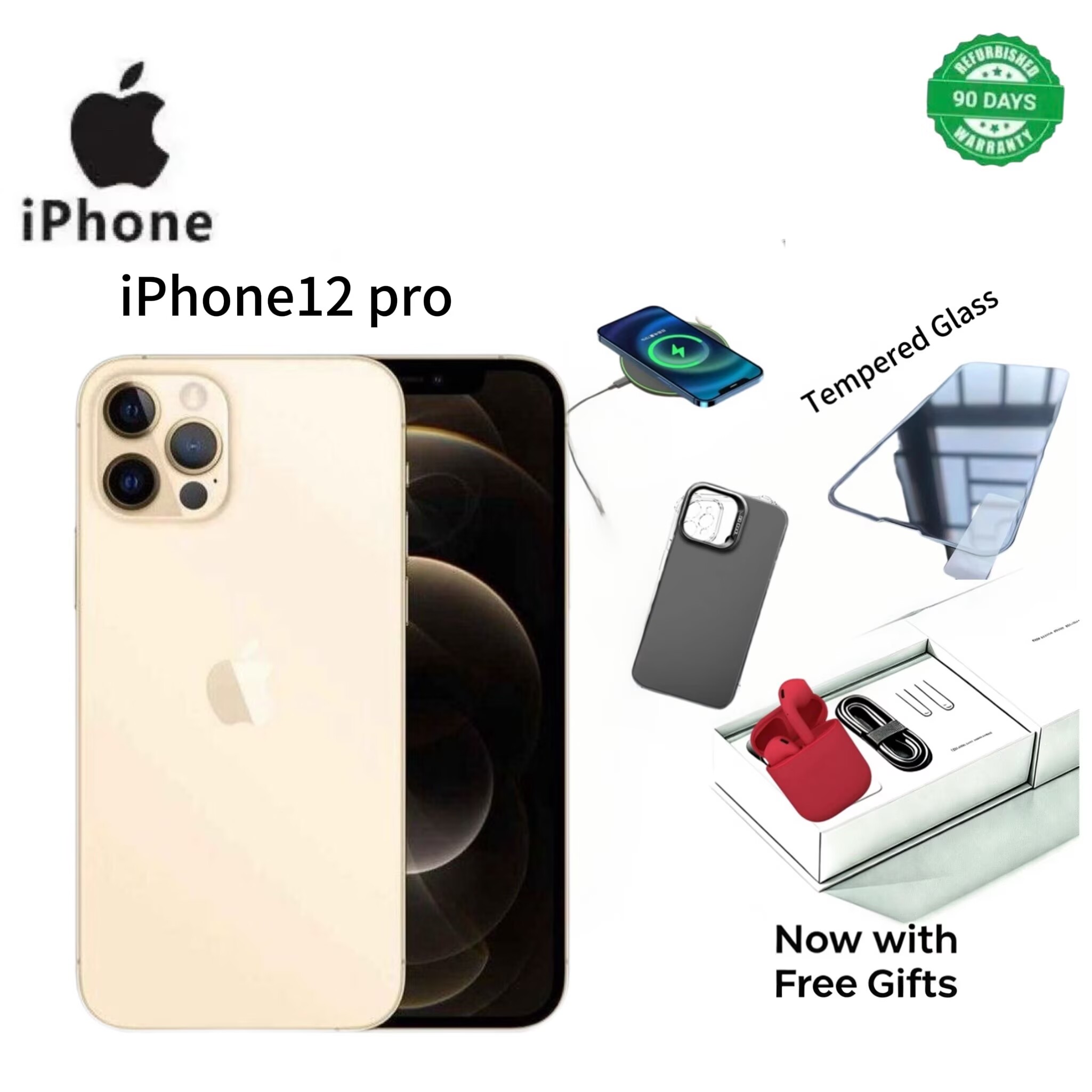 Refurbished Apple Iphone 12 pro 512gb +6G Smartphone Face ID 6.1 Inch+ 5G network iphone12 Pro With facial recognition capabilities