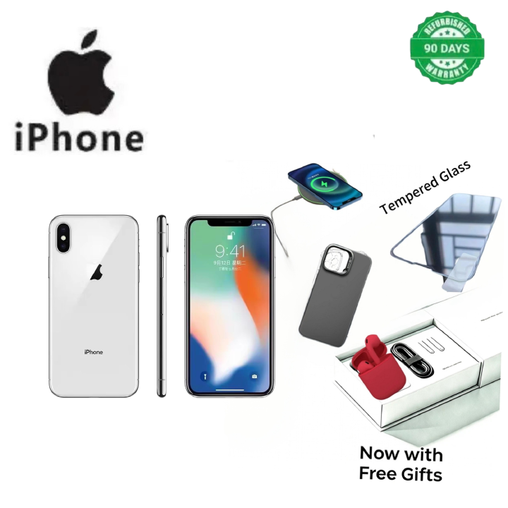 Refurbished Apple iPhone X 3GB+64GB/256GB, 5.8-inch, Dual Camera, 4G/LTE Smart Phone, Camera & Music Phone, Face ID System   Already unlocked - globally available
