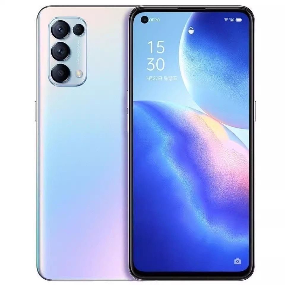 Refurbished Phone OPPO Reno5 Reno 5 5g Smartphone 6.43" 4300mAh 8GB+128GB, 12GB+256GB Rear Camera: 64MP Front Camera: 32MP Facial Recognition Unlock No fingerprint unlock