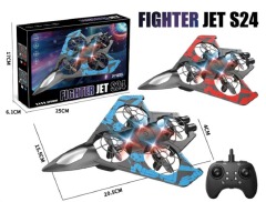 S12 Superhero Remote-Controlled Fighter Jet Drone with LED Lights, 360° Stunts and Rechargeable Battery