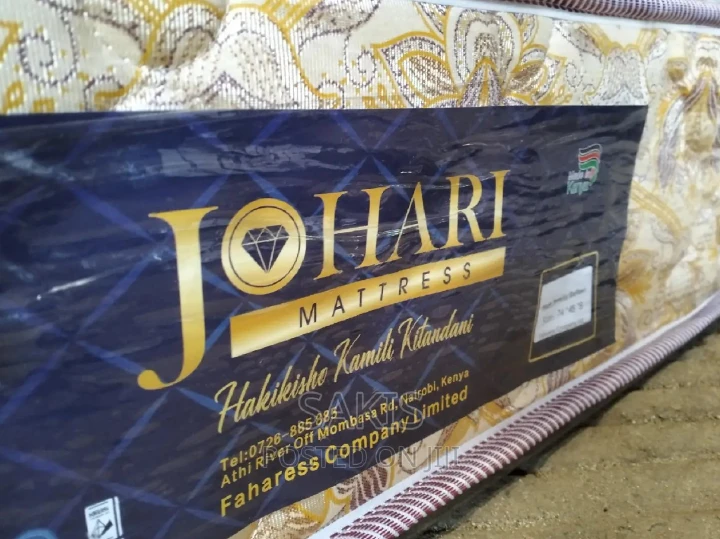 Johari 8 Inch Orthopedic Fibre Mattress Supportive Breathable Bedding with 2 Pack Pillows Quilted Soft Cover Heavy Duty Construction Back Care Comfort Modern Bedroom Design 24 Month Warranty