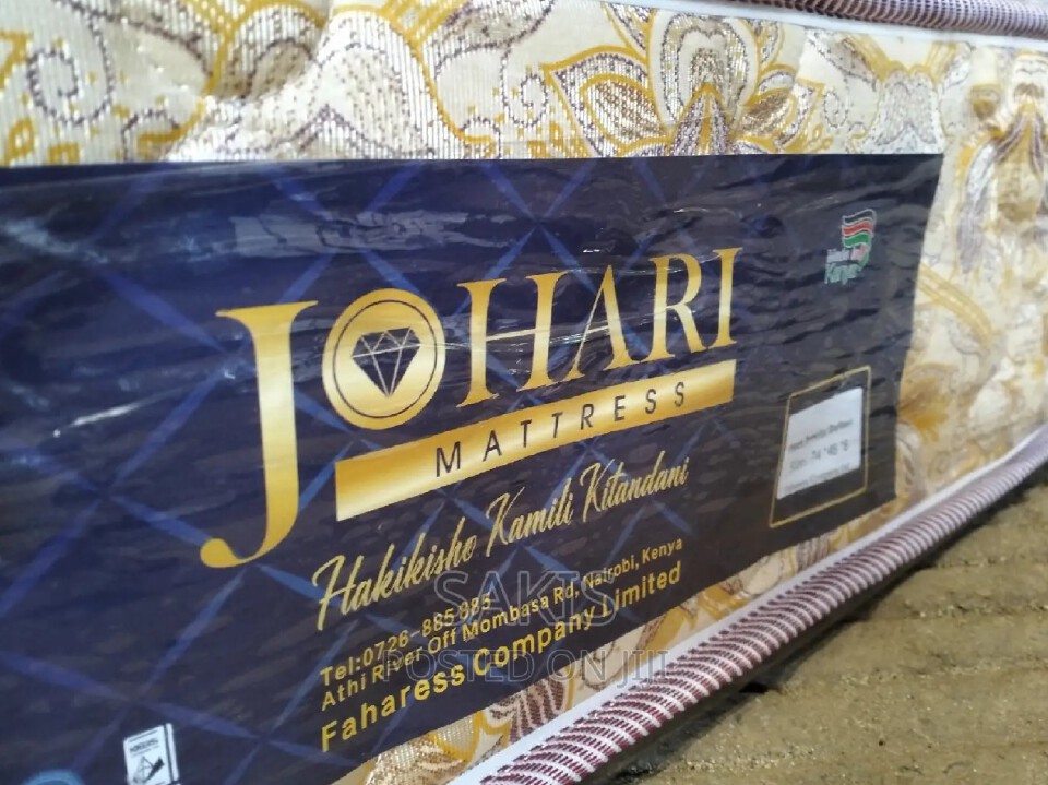 Johari 8 Inch Orthopedic Fibre Mattress Supportive Breathable Bedding with 2 Pack Pillows Quilted Soft Cover Heavy Duty Construction Back Care Comfort Modern Bedroom Design 24 Month Warranty