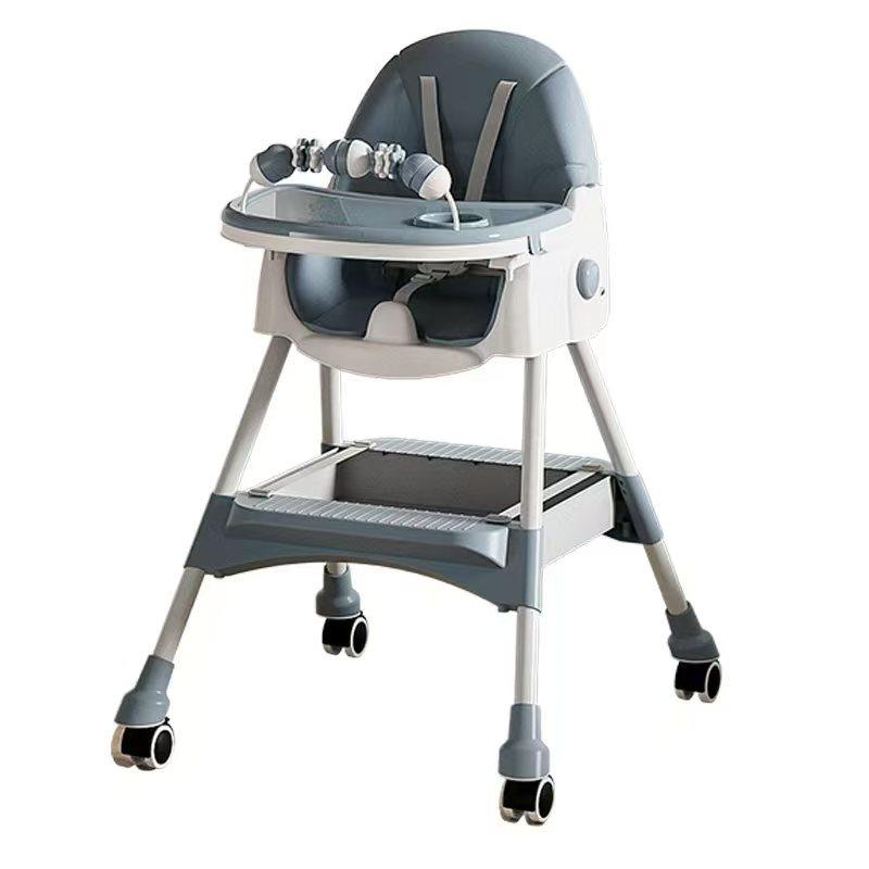 Hot Sale Baby Feeding Chair Adjustable High Chair for Infants Toddlers Kids Mealtime Seat Comfortable Dining Chair Practical Stable Design Easy Cleaning Portable Nursery Furniture Home Use