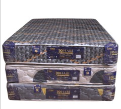 Johari 8 Inch Orthopedic Fibre Mattress Supportive Breathable Bedding with 2 Pack Pillows Quilted Soft Cover Heavy Duty Construction Back Care Comfort Modern Bedroom Design 24 Month Warranty