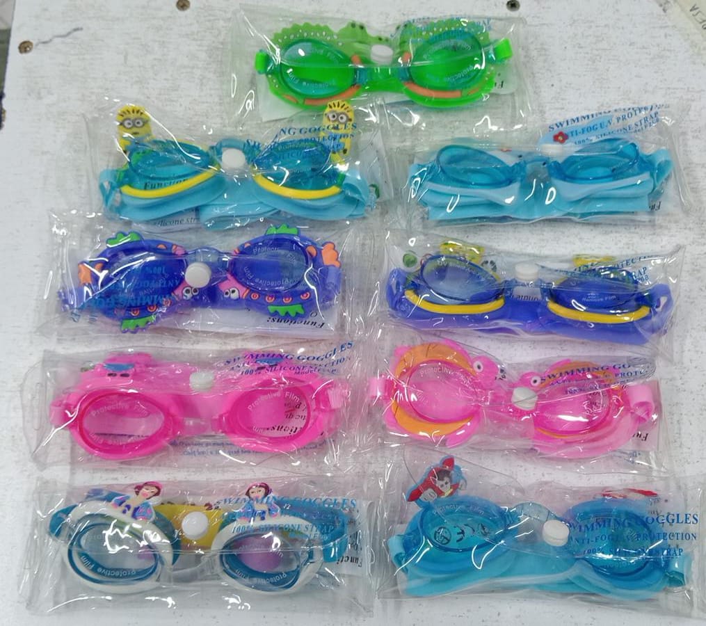 Cartoon Themed Swimming Goggles Kids Adjustable Comfortable Fit Anti Fog Clear Vision Eye Protection Waterproof Pool Beach Swimming Training Recreation