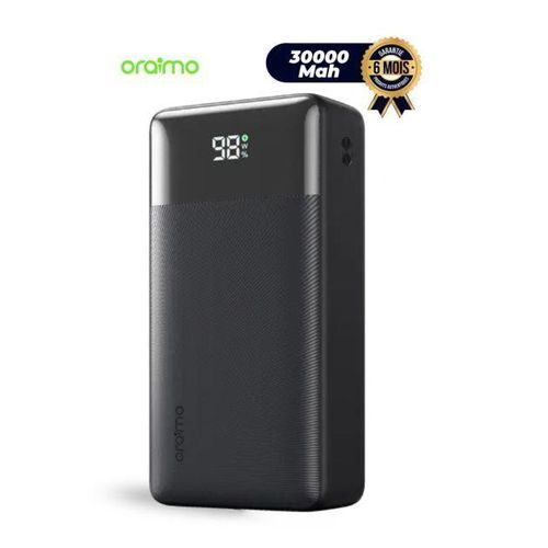 Oraimo PowerNova Q31 OPB-7300Q 30000mAh 22.5W Fast Charging Power Bank with Digital Display, Dual USB-A & Type-C Ports, AniFast Charging, PD & QC3.0 Compatible, High Capacity Portable Charger