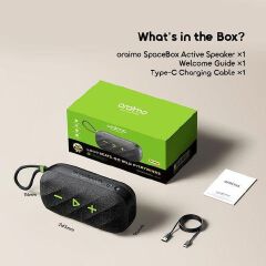 Oraimo SpaceBox Active Wireless Speaker 25W Portable Bluetooth Speaker Powerful Bass Loud Sound IP55 Waterproof Up to 14H Playtime Outdoor Party Speaker