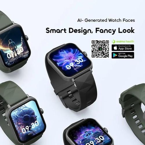 Oraimo Watch Nova 2 Lite 1.93" AMOLED Full Touch Smart Watch, Bluetooth Calling, Health & Fitness Tracking, Sports Modes, Smart Notifications, Stylish Smartwatch for Men & Women