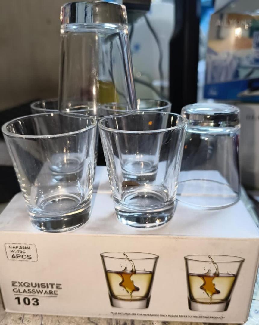 6PCS TOT GLASS  Capacity 55ml