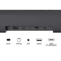 Hisense AX5100Q 580W 5.1CH SOUNDBAR SYSTEM DOLBY ATMOS DOLBY DIGITAL AUDIO DEEP BASS BLAST WIRELESS SOUND BAR BLUETOOTH HDMI Wireless Subwoofer system DOLBY ATMOS & DTS:X Hisense Speaker SOUND SYSTEM