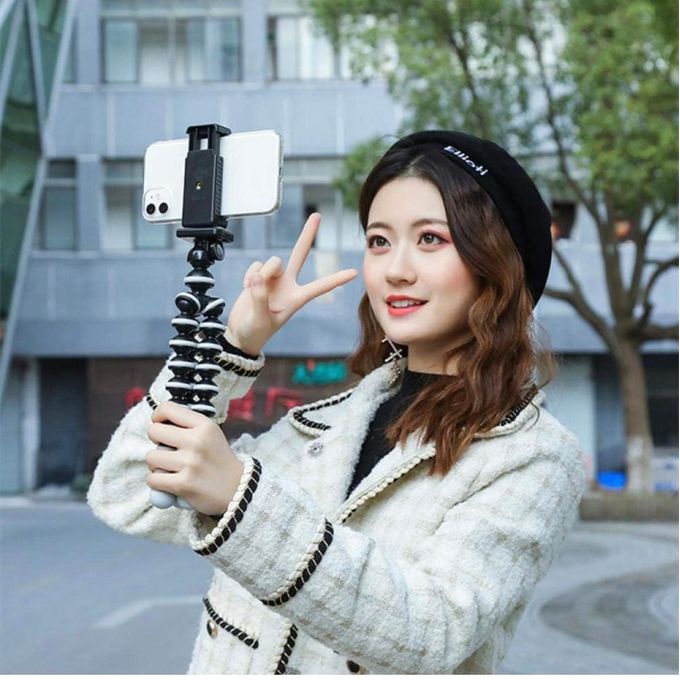 Flexible Octopus Phone Tripod Stand – Portable Medium Gorilla Mini Tripod for Smartphones, Vlogging & Live Streaming