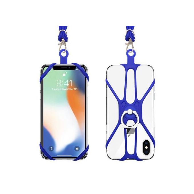 Universal Phone Lanyard with Ring Grip Holder | Adjustable Anti-Drop Crossbody Strap & Finger Ring Kickstand for iPhone, Samsung & All Smartphones