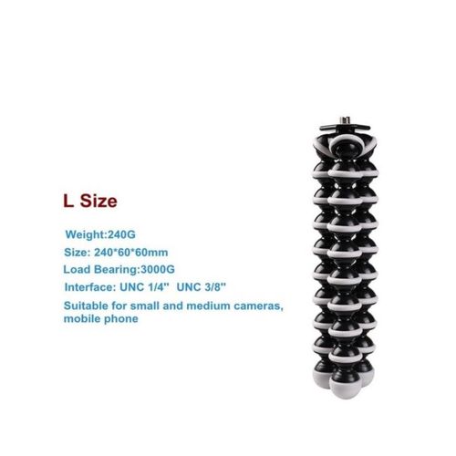 Large Flexible Gorilla Tripod Stand (3KG Load Capacity) – Heavy Duty Octopus Pod for DSLR, Mirrorless Cameras & Smartphones