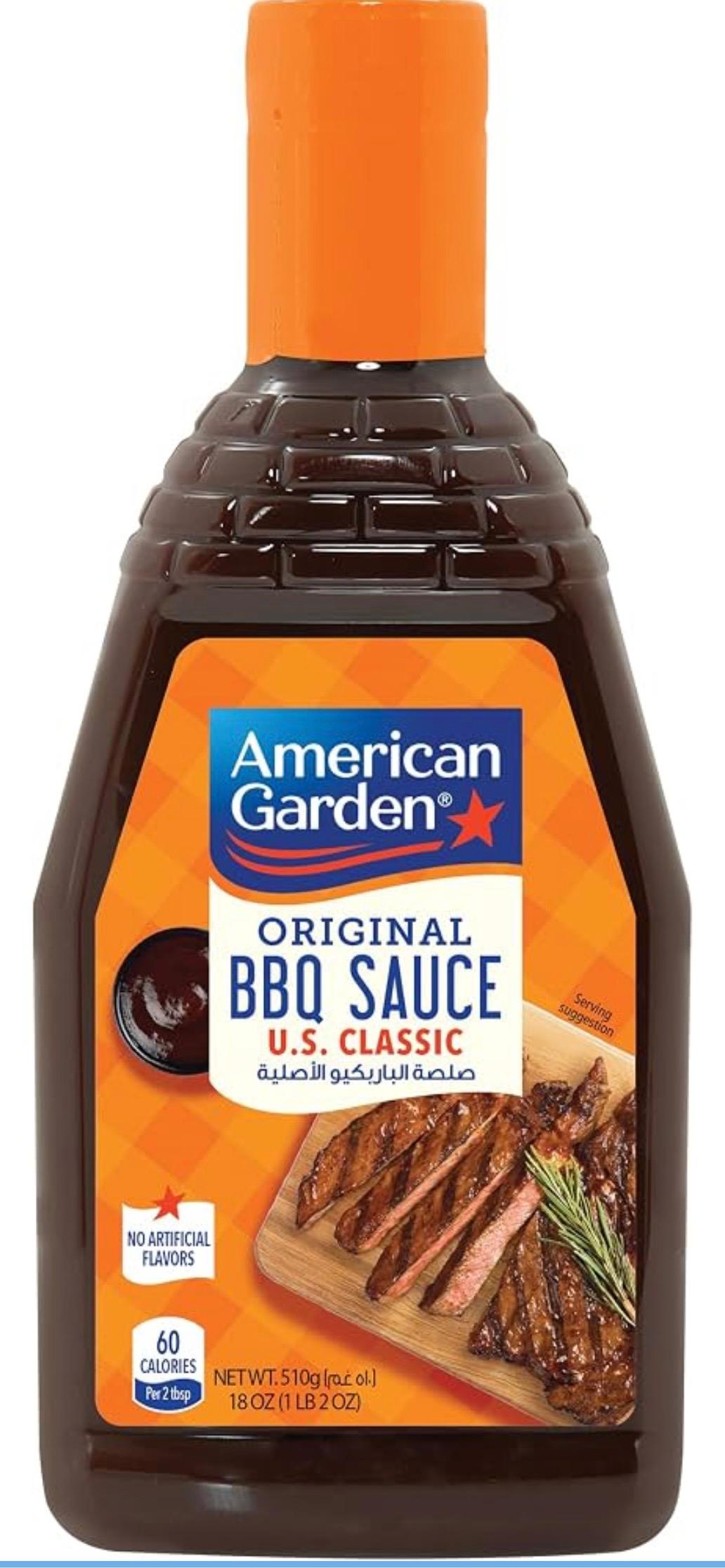 American Garden Original BBQ Sauce, 18 oz (510g) | U.S. Classic Barbecue Sauce & Marinade for Grilling, Burgers, and Ribs