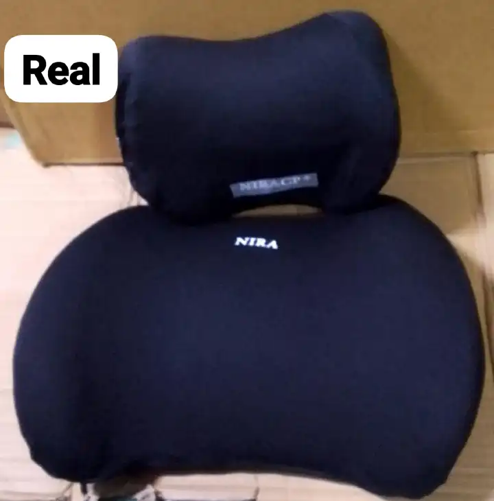 2pcs Car Headrest and Backrest Lumbar Support Set, Memory Foam Neck and Backrest Cushion for Car Seat Comfort, Neck Pain Relief and Waist Support for Long Drives