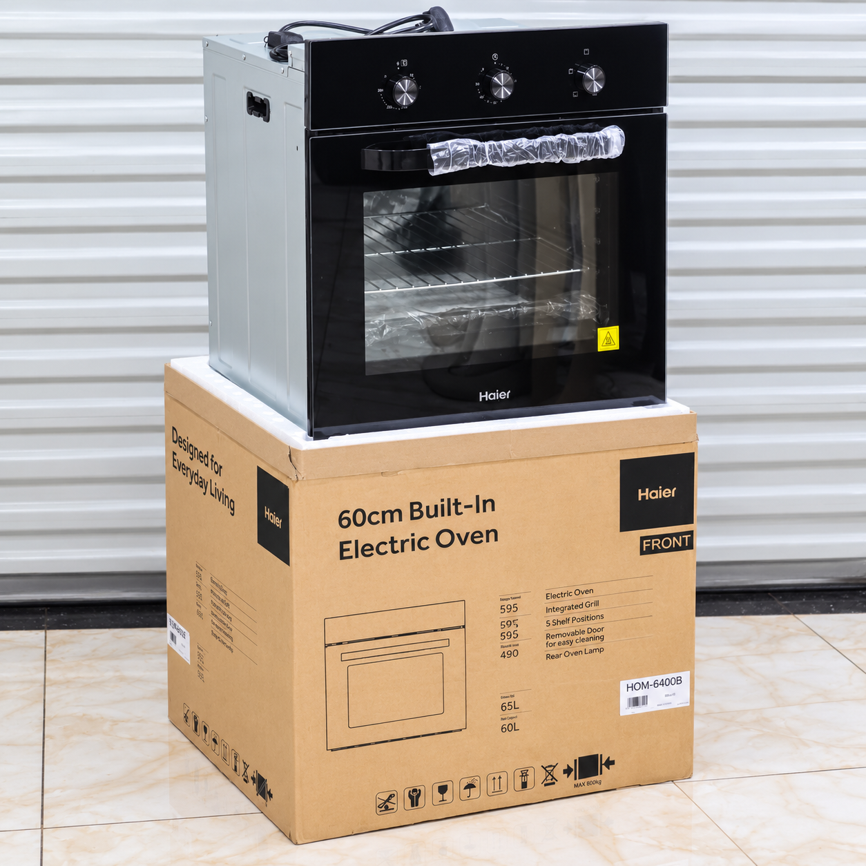 Haier 60cm Built-In Electric Oven 65L Black – HOM-6400B