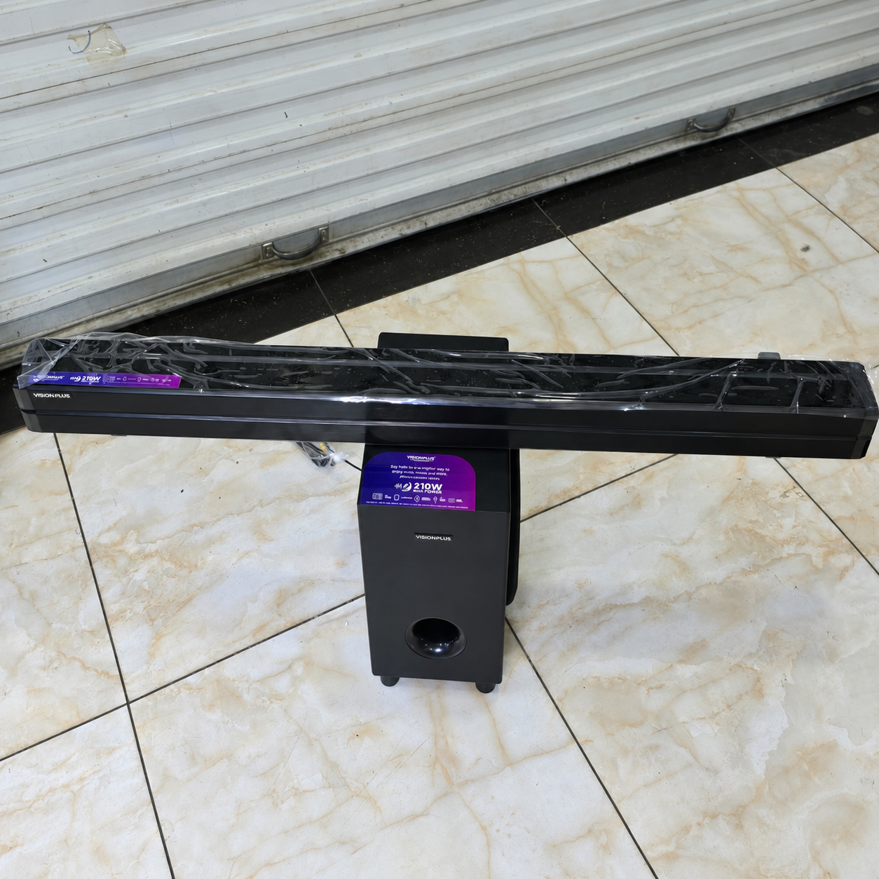 Vision Plus 2.1CH Soundbar with Subwoofer, Bluetooth, HDMI ARC, Optical, USB & FM Radio – VP2112SB 210W