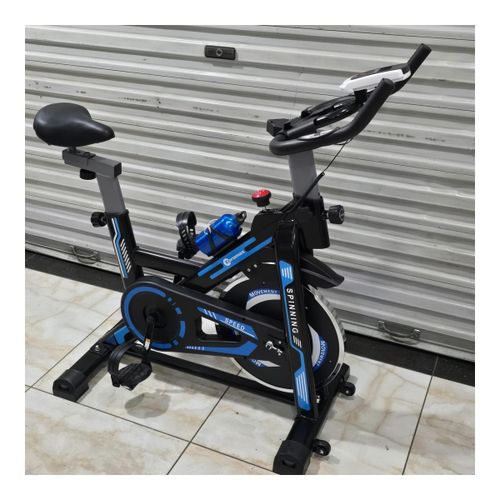 Euromax Indoor Spinning Exercise Bike with LCD Display, Phone Holder & Approx. 6kg Flywheel
