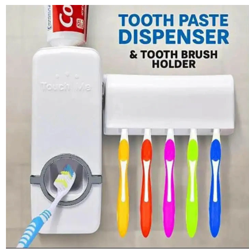 PRICE DROP! PROMOTION PRICE! 🤑DONT MISS OUT🦋Family Dustproof Toothpaste Wall Mounted Kids Hands Free Toothpaste Squeezer Holder Toothpaste Dispenser Set