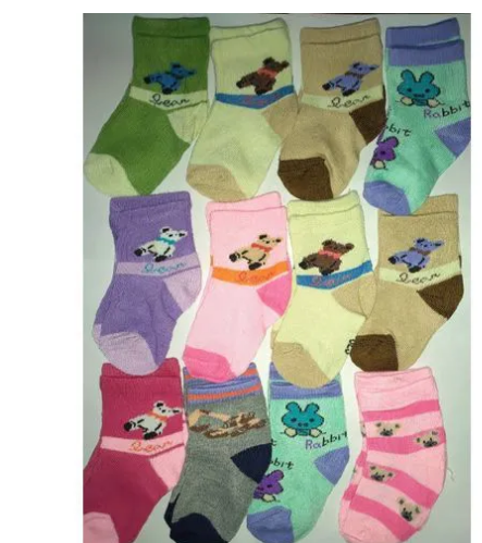 12 Pairs/lot Baby Socks 0-12 Months Assorted