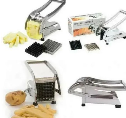 Metallic Chips Cutter – Manual Potato Chips Slicer, Fast and convenient potato slicing, Uniform chip sizes for even cooking, No electricity required
