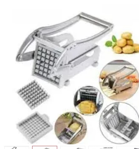 Metallic Chips Cutter – Manual Potato Chips Slicer, Fast and convenient potato slicing, Uniform chip sizes for even cooking, No electricity required
