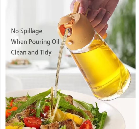 🍒2 in 1 Oil Jar Sprayer & Dispenser 600ml – Premium Kitchen Oil Control Bottle🩸🩸modern kitchen essential designed for precision, convenience, and healthier cooking habits. Whether you are frying, g