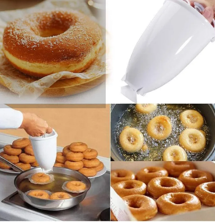 Manual donut maker dispenserPlastic Donut Maker Waffle Molds Kitchen Accessory Bakeware Doughnut Maker Cake Mold Biscuit Cookies Diy Baking Tool Donut Making Mold Press Creative DIY Baking Tools Do