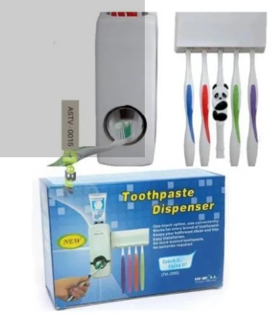 PRICE DROP! PROMOTION PRICE! 🤑DONT MISS OUT🦋Family Dustproof Toothpaste Wall Mounted Kids Hands Free Toothpaste Squeezer Holder Toothpaste Dispenser Set