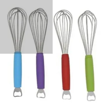 ON OFFER 1Pc Stainless Steel Whisk Mixer with opener Wire Cake Egg Frother Beater Baking Tools Kitchen Tool.