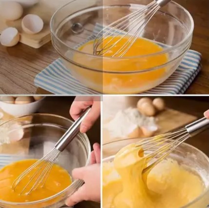 ON OFFER 1Pc Stainless Steel Whisk Mixer with opener Wire Cake Egg Frother Beater Baking Tools Kitchen Tool.