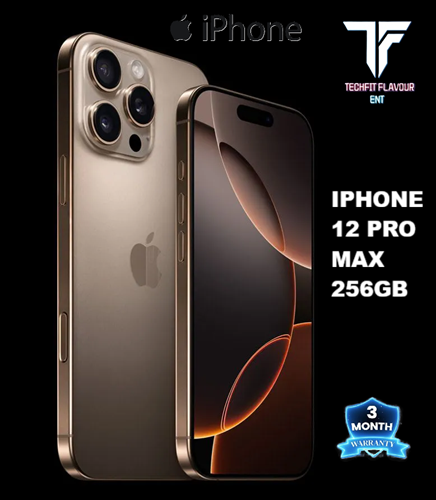 iPhone 12 Pro Max 256GB + 6GB RAM 5G 6.7'' Super Retina XDR OLED Display 3687mAh Battery20W Fast Charging &15W MagSafe Wireless Charging Triple 12MP Main EX-UK 3 MONTHS WARRANTY.