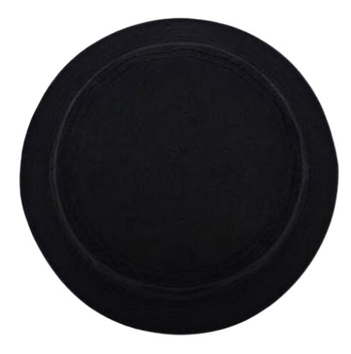 Unisex Plain Cotton Outdoor Sun Bucket Hat - Black