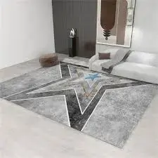 Luxury Modern 3D Visual Effects Soft Velvet Living Room Area Carpet 7x10 Feet, Premium Anti-Slip Large Floor Rug with Elegant Geometric Pattern for Bedroom, Dining Space and Contemporary Home Decor