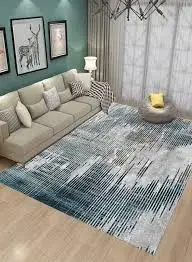 Luxury Modern 3D Visual Effects Soft Velvet Living Room Area Carpet 7x10 Feet, Premium Anti-Slip Large Floor Rug with Elegant Geometric Pattern for Bedroom, Dining Space and Contemporary Home Decor