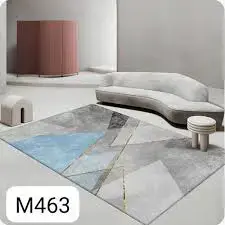 Luxury Modern 3D Visual Effects Soft Velvet Living Room Area Carpet 7x10 Feet, Premium Anti-Slip Large Floor Rug with Elegant Geometric Pattern for Bedroom, Dining Space and Contemporary Home Decor