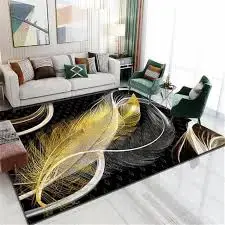 Luxury Modern 3D Visual Effects Soft Velvet Living Room Area Carpet 7x10 Feet, Premium Anti-Slip Large Floor Rug with Elegant Geometric Pattern for Bedroom, Dining Space and Contemporary Home Decor