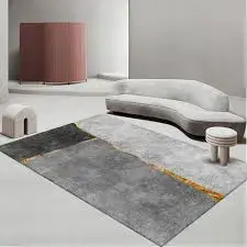 Luxury Modern 3D Visual Effects Soft Velvet Living Room Area Carpet 7x10 Feet, Premium Anti-Slip Large Floor Rug with Elegant Geometric Pattern for Bedroom, Dining Space and Contemporary Home Decor