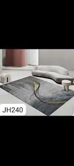 Luxury Modern 3D Visual Effects Soft Velvet Living Room Area Carpet 7x10 Feet, Premium Anti-Slip Large Floor Rug with Elegant Geometric Pattern for Bedroom, Dining Space and Contemporary Home Decor