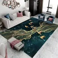 Luxury Modern 3D Visual Effects Soft Velvet Living Room Area Carpet 7x10 Feet, Premium Anti-Slip Large Floor Rug with Elegant Geometric Pattern for Bedroom, Dining Space and Contemporary Home Decor