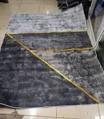 Luxury Modern 3D Visual Effects Soft Velvet Living Room Area Carpet 7x10 Feet, Premium Anti-Slip Large Floor Rug with Elegant Geometric Pattern for Bedroom, Dining Space and Contemporary Home Decor
