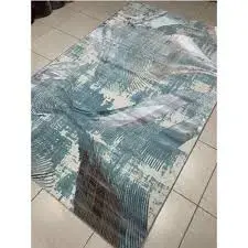 Luxury Modern 3D Visual Effects Soft Velvet Living Room Area Carpet 7x10 Feet, Premium Anti-Slip Large Floor Rug with Elegant Geometric Pattern for Bedroom, Dining Space and Contemporary Home Decor