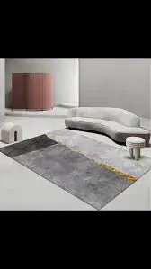 Luxury Modern 3D Visual Effects Soft Velvet Living Room Area Carpet 7x10 Feet, Premium Anti-Slip Large Floor Rug with Elegant Geometric Pattern for Bedroom, Dining Space and Contemporary Home Decor