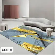 Luxury Modern 3D Visual Effects Soft Velvet Living Room Area Carpet 7x10 Feet, Premium Anti-Slip Large Floor Rug with Elegant Geometric Pattern for Bedroom, Dining Space and Contemporary Home Decor