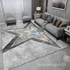 Luxury Modern 3D Visual Effects Soft Velvet Living Room Area Carpet 7x10 Feet, Premium Anti-Slip Large Floor Rug with Elegant Geometric Pattern for Bedroom, Dining Space and Contemporary Home Decor