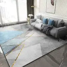 Luxury Modern 3D Visual Effects Soft Velvet Living Room Area Carpet 7x10 Feet, Premium Anti-Slip Large Floor Rug with Elegant Geometric Pattern for Bedroom, Dining Space and Contemporary Home Decor