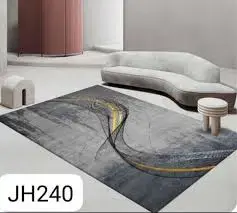 Luxury Modern 3D Visual Effects Soft Velvet Living Room Area Carpet 7x10 Feet, Premium Anti-Slip Large Floor Rug with Elegant Geometric Pattern for Bedroom, Dining Space and Contemporary Home Decor