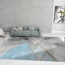 Luxury Modern 3D Visual Effects Soft Velvet Living Room Area Carpet 7x10 Feet, Premium Anti-Slip Large Floor Rug with Elegant Geometric Pattern for Bedroom, Dining Space and Contemporary Home Decor